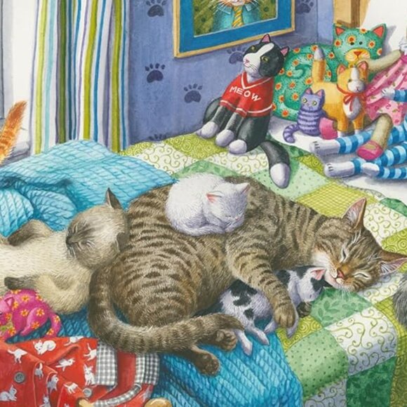 New sealed Ravensburger 500 pcs Large Format Puzzle-Cat Nap - Picture 5 of 12